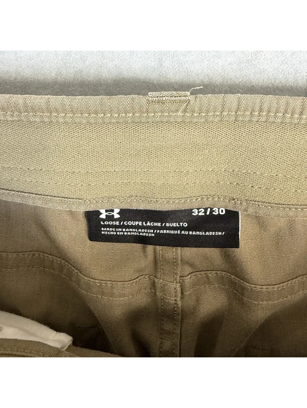 Under Armour Enduro Pants Mens 32x30 Khaki Strom Ripstop Tactical Cargo Loose